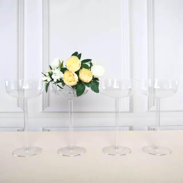 CLEAR PLASTIC VASES CUPS 18" tall Wedding Party Centerpieces Decorations SALE