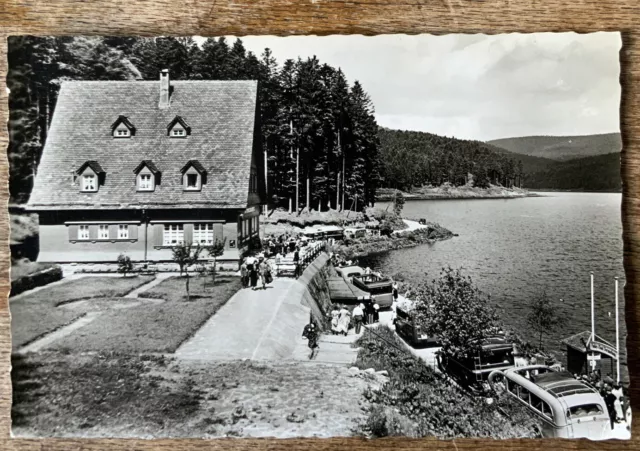 AK Ansichtskarte Schwarzbachtalsperre / Forbach- Ungelaufen  /50 er Alte Busse