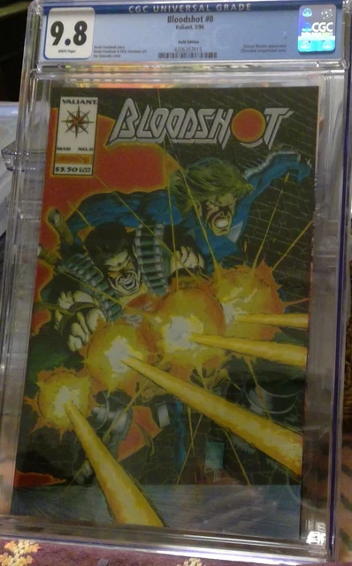 CGC 9.8 Bloodshot #0 GOLD Edition Valiant Comics; Chromium wraparound cover!