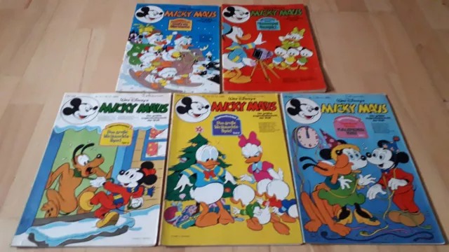 Walt Disneys Micky Maus - Konvolut 5 Comichefte von 1977-81 mit Beilage