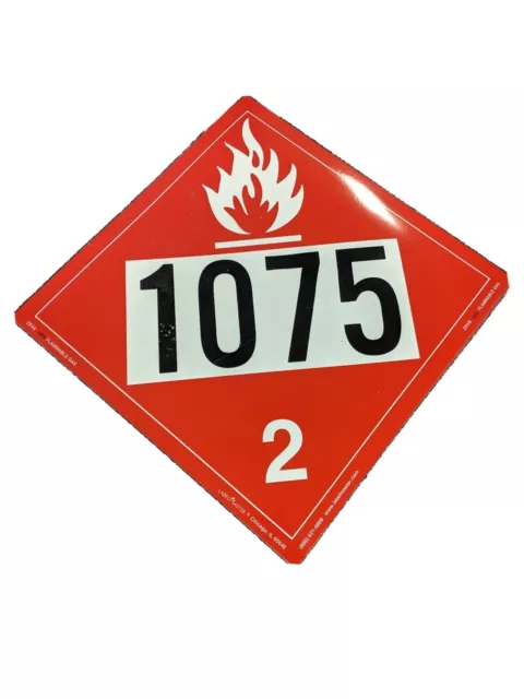 LabelMaster Hazmat Placard Sign Adhesive 25 Pack Flammable Gas ZRV8 1075 2