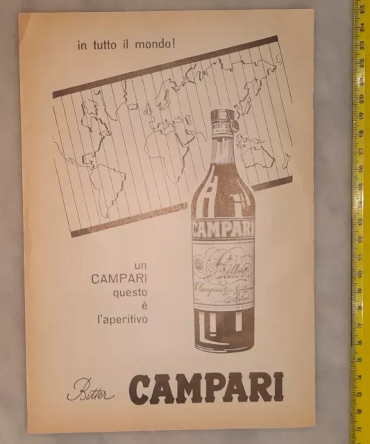 Pubblicità advertising  CAMPARI   (anni Cinquanta)