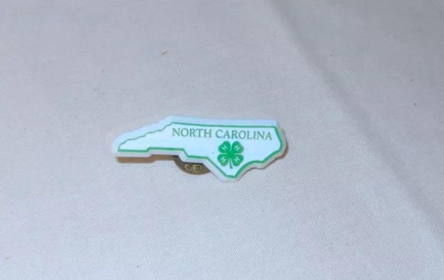 Vintage North Carolina 4-H Clover Lapel Pin Agriculture Youth Organization