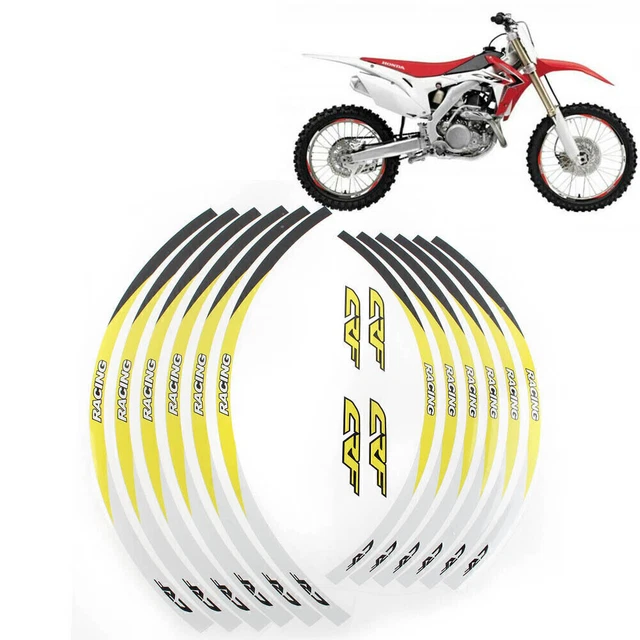 WHEEL RIM STRIPES TAPE DECALS STICKERS For Honda CRF 250L/ RALLY CRF 300L Yellow