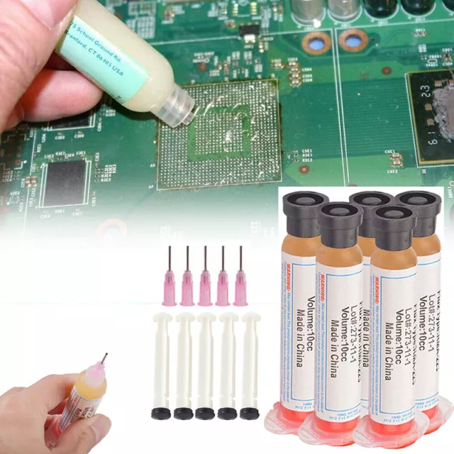 1/2/3/5Pcs 10cc RMA-223 BGA SMD Syringe Soldering Paste Flux Grease Repair Tool