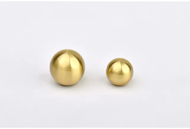 1 Pcs Gold Ball Shape Solid Brass Cabinet Knob Handles Drawer Pulls Furniture