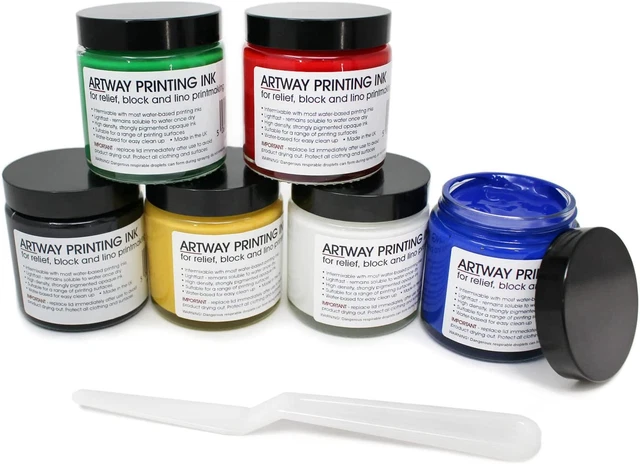 Tinta de impresión Artway 120 ml - para relieve, grabado en bloques y lino - mezclada