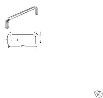 Epco #Mc402-4-Brc Cabinet/Drawer Pull, Solid Brass, Brushed Chrome Finish