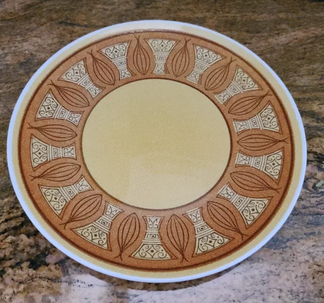 Taylor Smith & Taylor Ironstone Honey Gold 10.25" Dinner Plate 1970s Vintage
