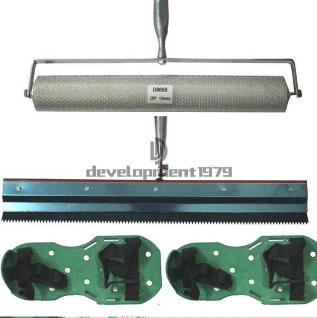 CEMENT SELFLEVELING KIT Epoxy Floor Paint Roller Blade Spike