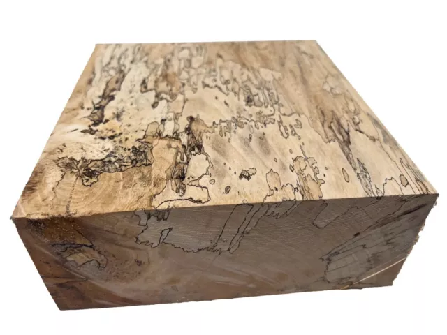 Spalted Tamarind Bowl Turning Blank Square Carving Wood Block 4" x 4" x 2"(1 Pc) 2