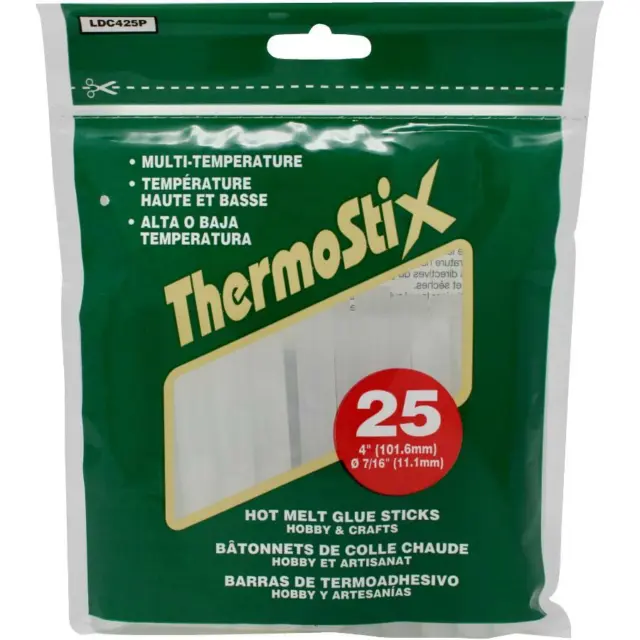 Multi-Temperature Hot Melt Glue Sticks - 4", 25 Pack