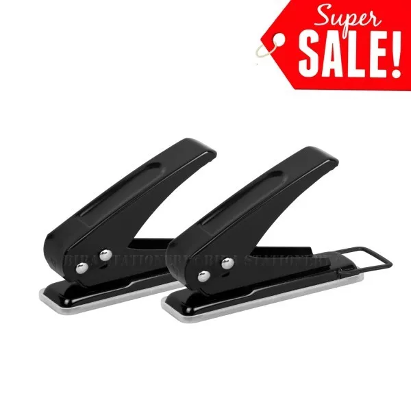 2X Single Hole Punch Black Metal One Hole  Punch with Safety Lock Good quality