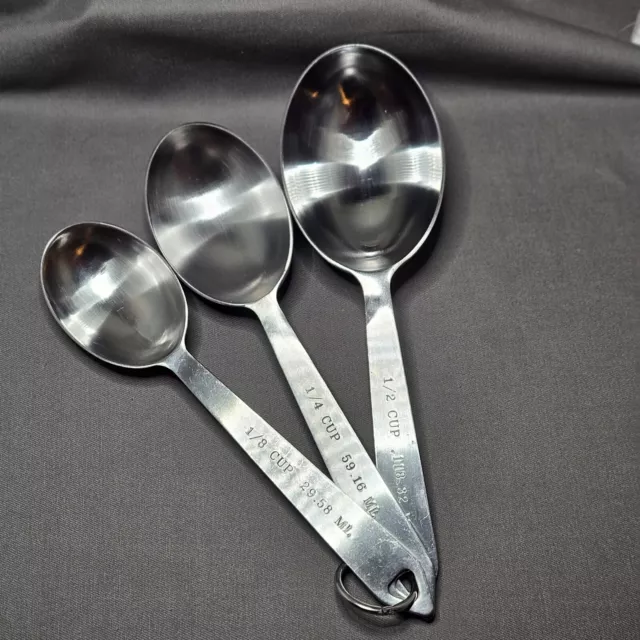Ekco Stainless Measuring Cup Spoon 1 Cup 236.6ml 1/4, 1/2 , 3/4 Measuring  Cup
