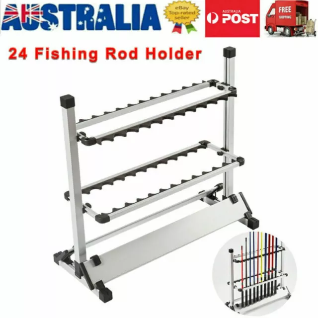 Aluminum Adjustable Fishing Rod Holder Beach Spike Rods Stand - 0.8m
