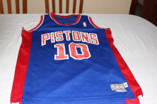 Camiseta Baloncesto Nba De Los Pistons Marca Adidas Talla M Grande Nº 10 Rodman