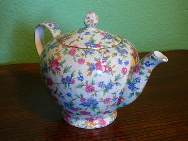 Floral "Old Cottage" Royal Winton Grimwades Floral Chintz Teapot Tea Pot England 2