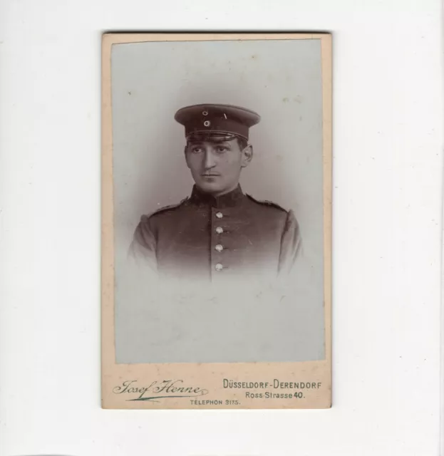 CDV Foto Soldat - Düsseldorf Derendorf um 1900