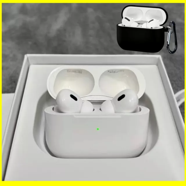 Apple AirPods Pro 2nd Generation Wireless Earbuds With Charging + Silicone Case