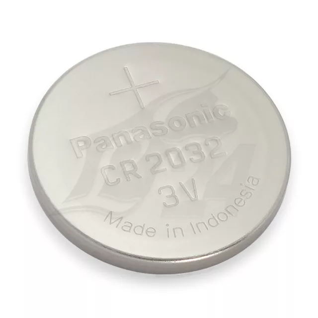 2 Stück Panasonic CR2032 Lithium Knopfzelle 3 Volt CR 2032 Batterie LED Bag Spot