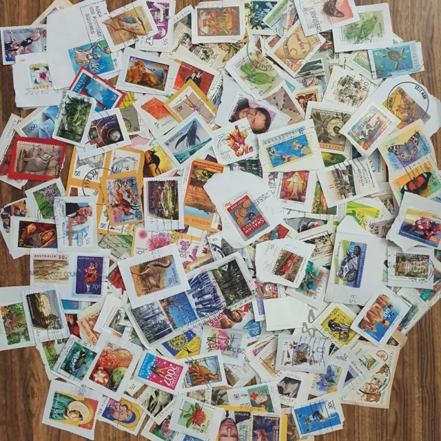 Bulk lot clearance 200+ Australian Decimal Postage Stamps on paper mixed #104