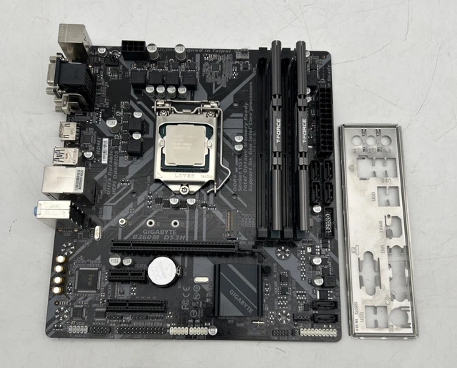 GIGABYTE B360M DS3H Motherboard w/ i3-8100 SR3N5 CPU 16GB