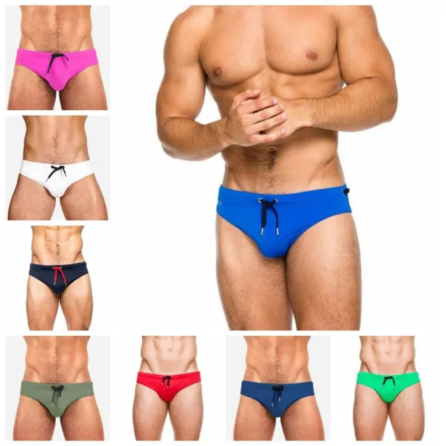 Men's Sexy Solid Color Swim Briefs Swimsuit Bikini Surfboard Sports Beach Shorts