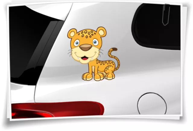 Autoaufkleber Sticker Kinder Aufkleber Kindername Baby Junge Mädchen Leopard