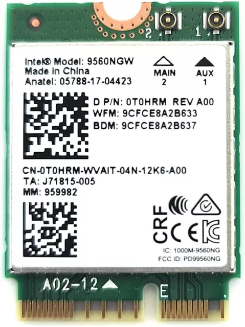 Intel Dual Band Wireless-AC 9260.NGWG - M.2-2230, 2.4/5 GHz,+BT,Vpro, Low Power