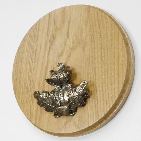 Placa de Jabalí Redondo Roble Claro Af 19 CM Con Hoja Grande Tablero Keiler 2
