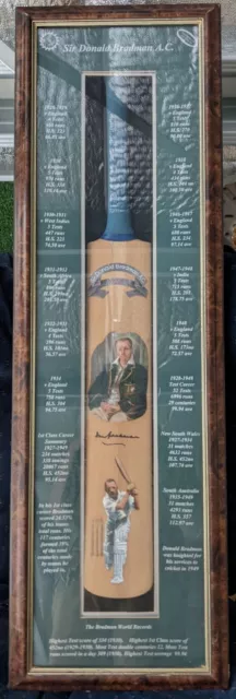 Sir Donald Bradman Signed Cricket Bat