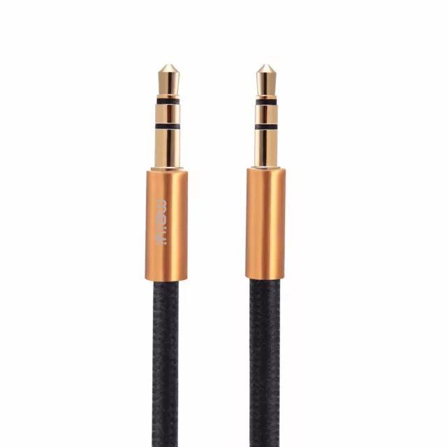 Câble Audio Raccordement Jack 3.5mm Mâle AUX de 1m à 5m Nylon Tréssé Double Male 2