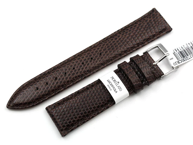Sangle En Vrai Lézard Vintage Années 80 - Tailles 13-15-17-19mm - Neuf Avec étiquettes - Italie