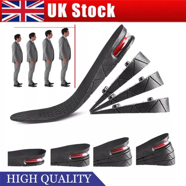 9cm Unisex Shoe Insert Taller Lift Height Up Increase Heel Height Insoles 4layer