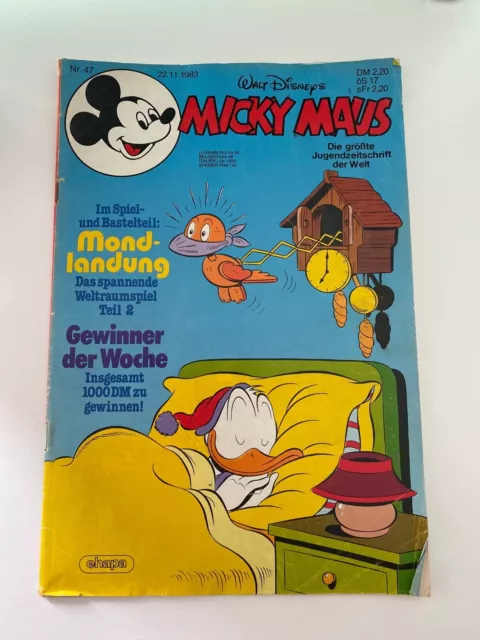 Disney Micky Maus Ehapa Heft Nr. 47 Comic 22.11.1983 Vintage - mit Beilage