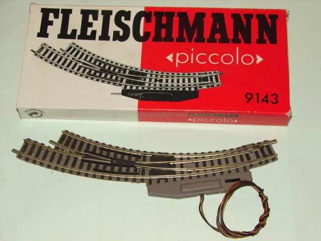 Fleischmann Picolo ( 9143 ) Aiguillage Electrique Courbe A Droite /Boite N 1/160
