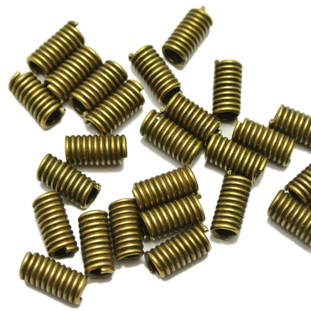 200 cuentas de tubo de bobina de alambre de bronce espaciador 4X8 mm hallazgo de joyería