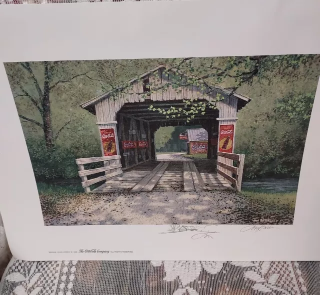 Jim Harrison Signed "Bridge Over Creek 1999"   Unframed