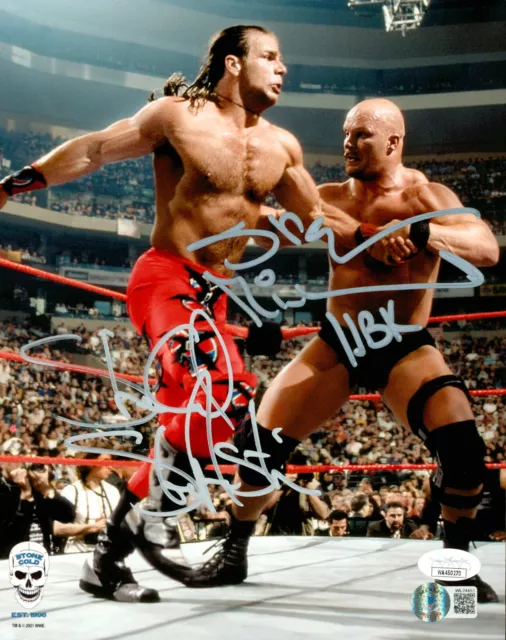 Shawn Michaels Stone Cold Steve Austin WWE WWF Autographed 8x10 Photo *REPRINT*