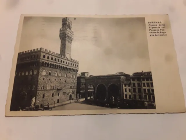 Cartolina Originale 1930 Firenze - Piazza della Signoria