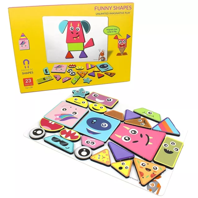 COOLJOY Magnétique Puzzle Jouet Enfant 2 3 Ans, Jeux Enfant pour Cadeau  Garçon Fille 2 3 Ans, Jigsaw avec Tableau Double Face, Puzzles Enfant en  Bois Magnétique