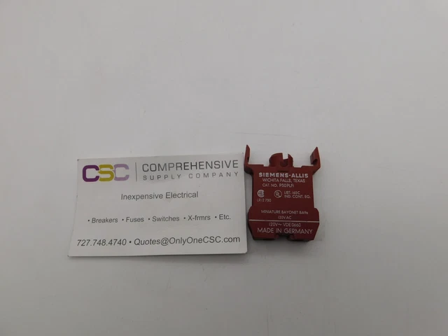 P30Plf1 -Siemens 120V Ba9S Allis P30 Plf1 Contact Block For Pushbutton-Re
