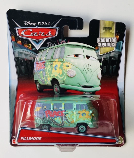 Fillmore Radiator Springs DISNEY PIXAR CARS: FILLMORE Radiator Springs Diecast Vehicle 1:55 BNIB ...