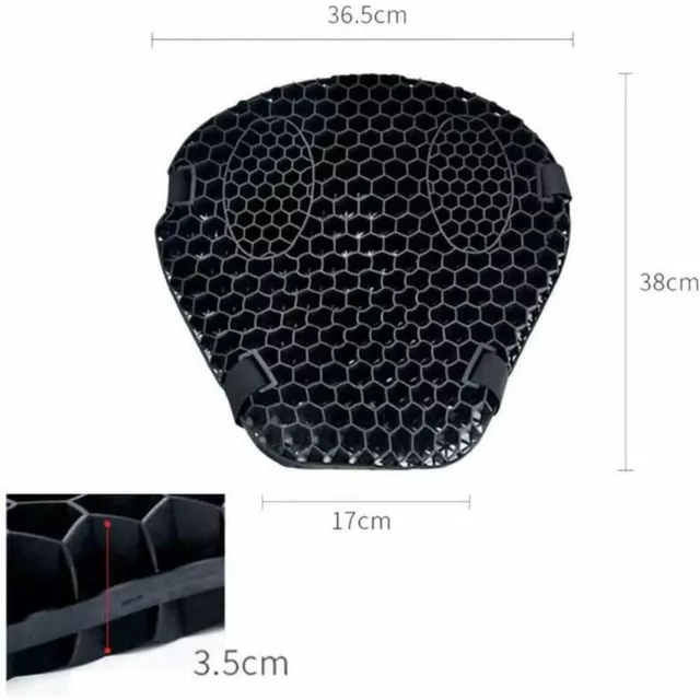 Universal Motorcycle Cushion Cover Moto 3DHoneycomb Shock Relief Massage OE 2