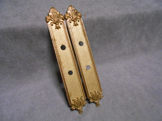 Pair of French Vintage BRONZE FINGER PUSH PLATES Louis XV style