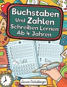 BUCHSTABEN UND ZAHLEN Schreiben Lernen Ab 4 Jahren: E... | Livre | état