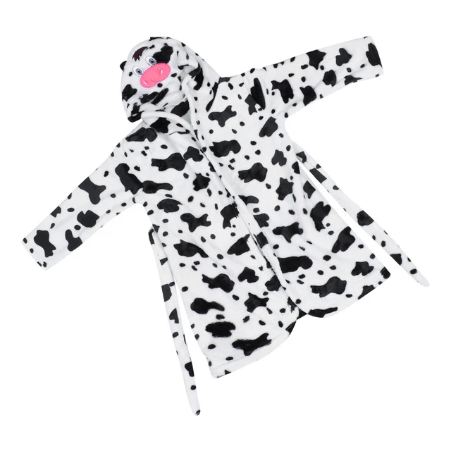 Pigiama leopardato bambini peluche cartone animato pigiama flanella pigiama con cappuccio pigiama