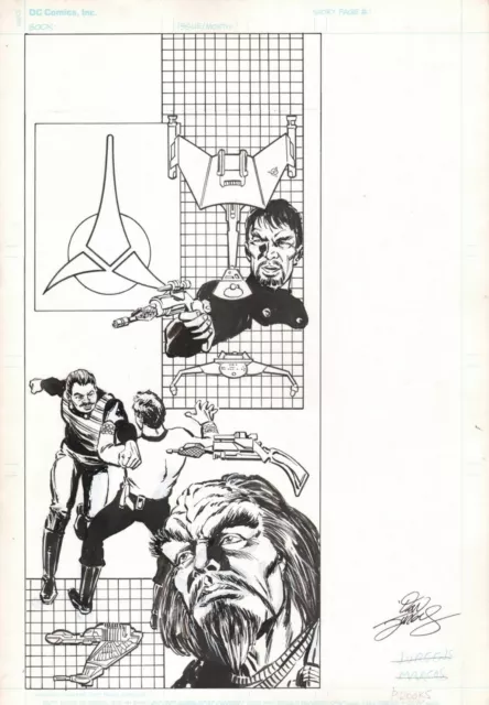 Dan Jurgens DC WHOS WHO IN STAR TREK 1 pg 41 THE KLINGONS - SPLASH PAGE
