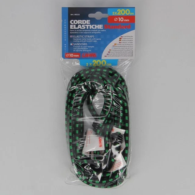Coppia Corde Elastiche Cm.200 Standard 10mm - GARANZIA ITALIA