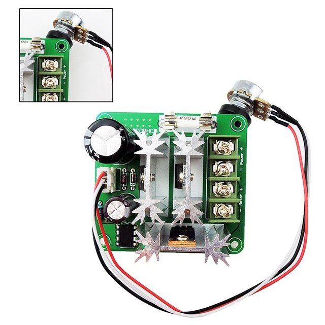Motor Governor, 9V-50V 10A PWM DC Motor Governor Regolatore di velocità variabile continua ad alta potenza Manopola di controllo della velocità dell'interruttore